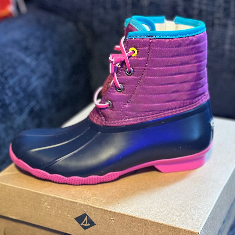 Sperry Saltwater Boot Multi Girls Size 3